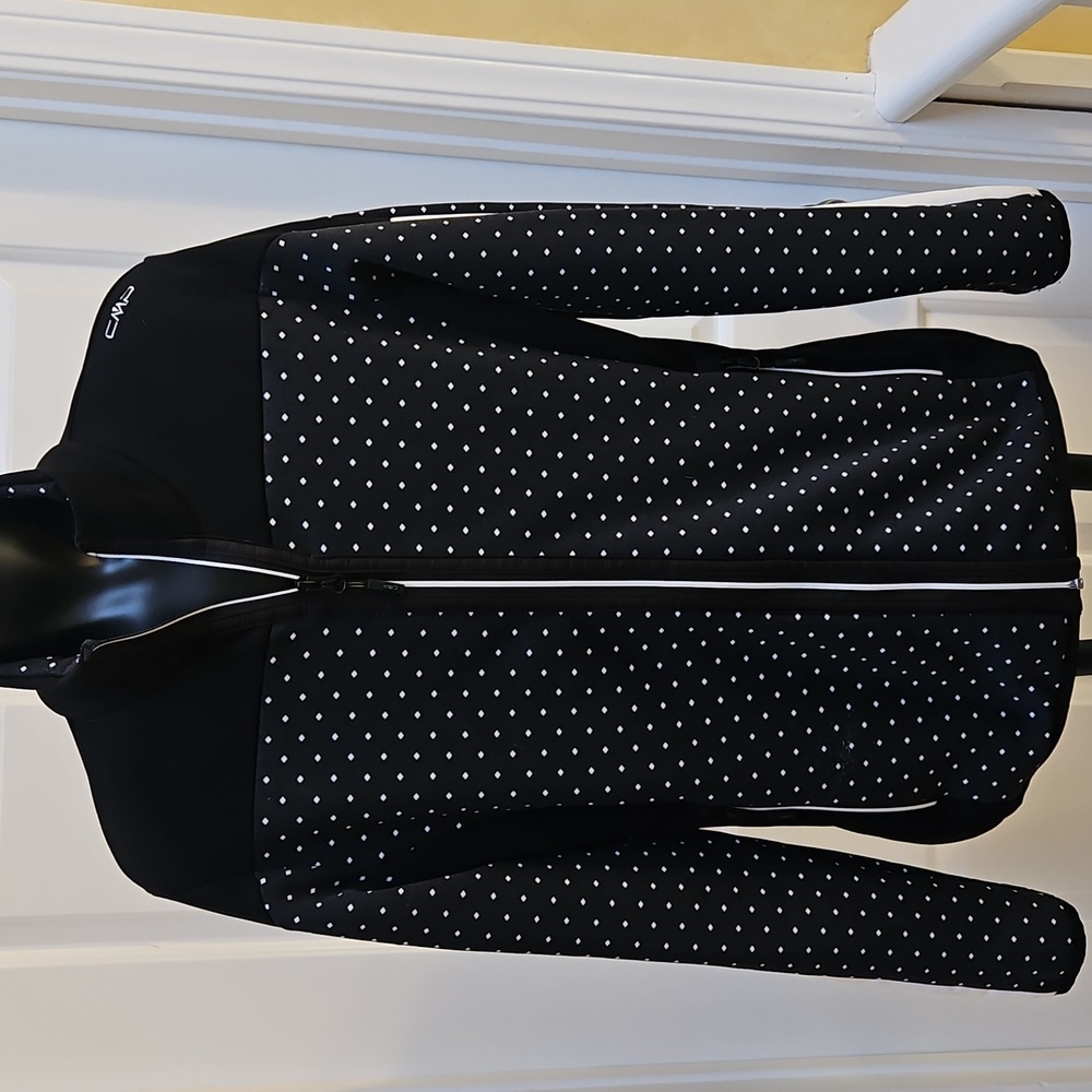 CMP Women's Navy Stretch Perfornance Fleece w/ Geometric Print Jacket - S